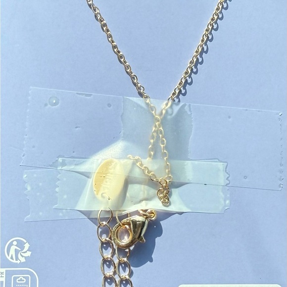 Claire's Gold-tone Pave Bubble Initial Pendant Necklace - Picture 6 of 8